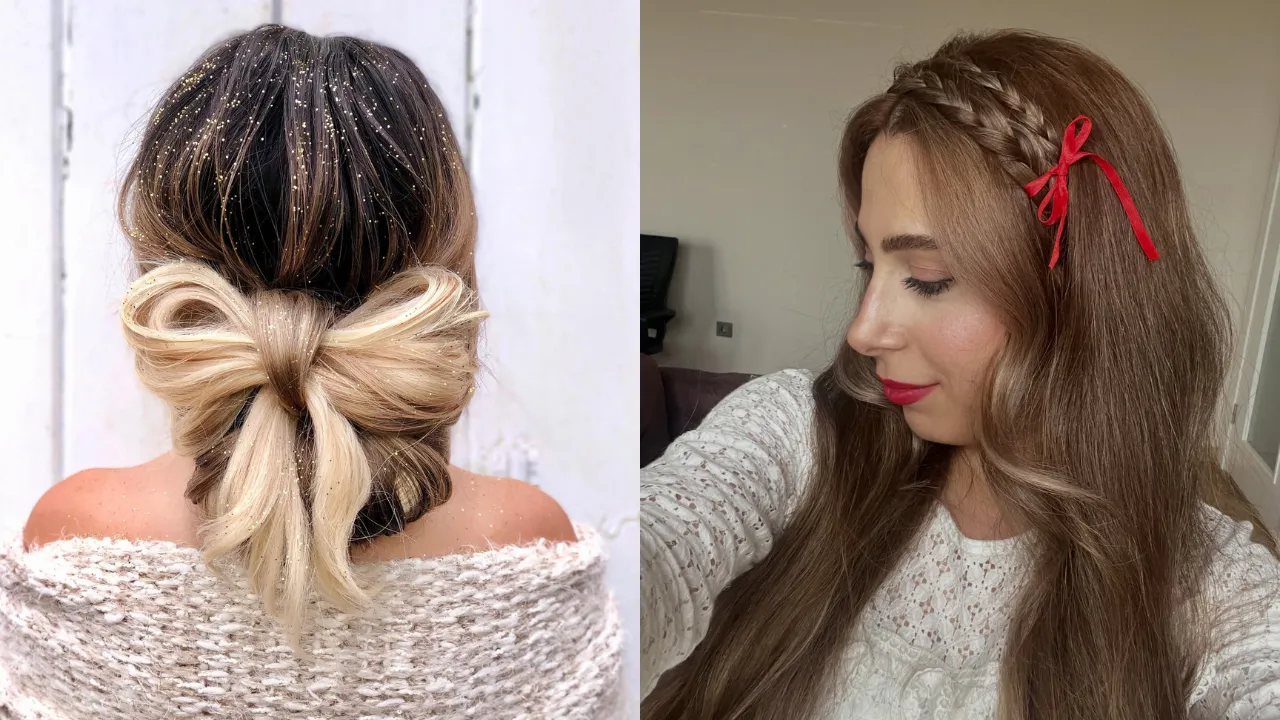 20 Pretty Christmas Hairstyles for Long Hair to Copy