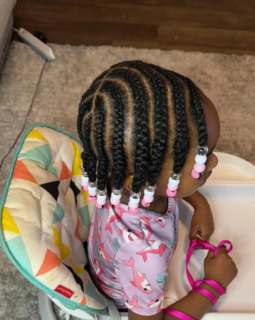 4C Beaded Cornrow Ends