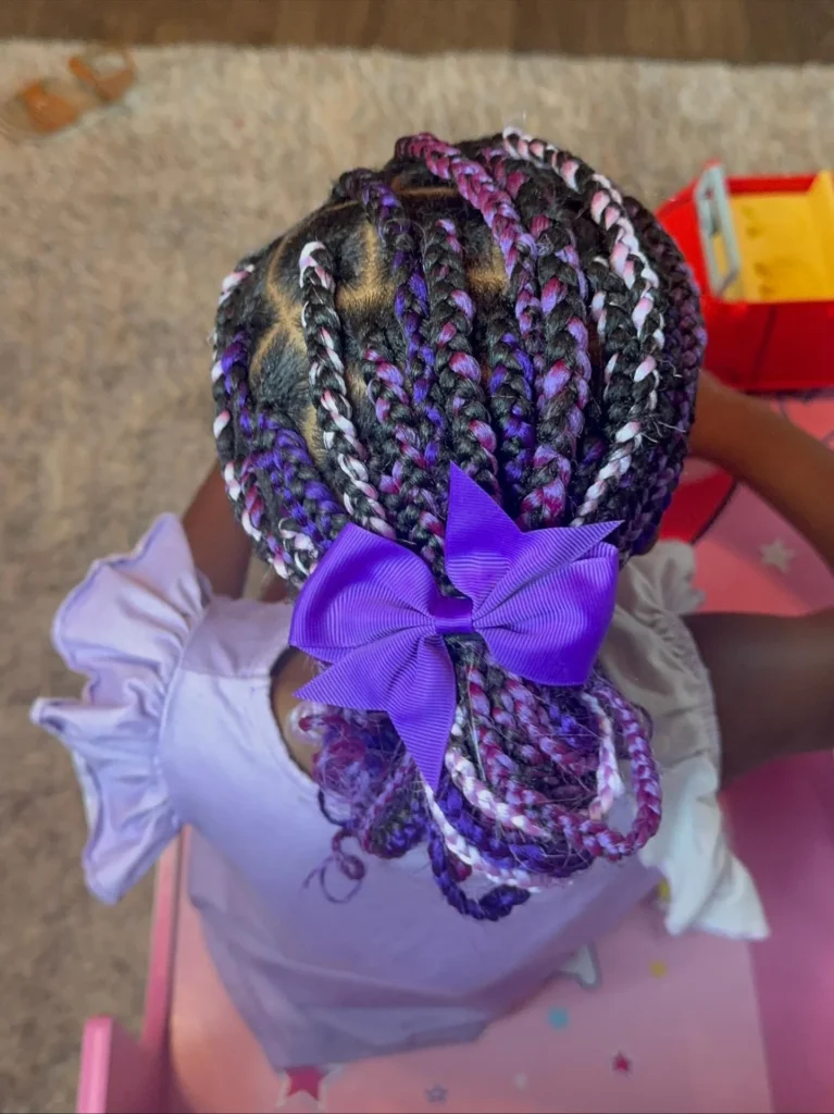 4C Colored Feed-In Braids