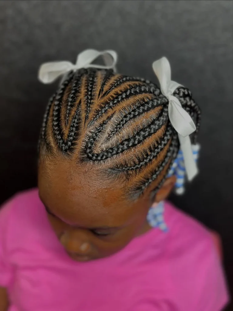4C Ribbon Tie Cornrows