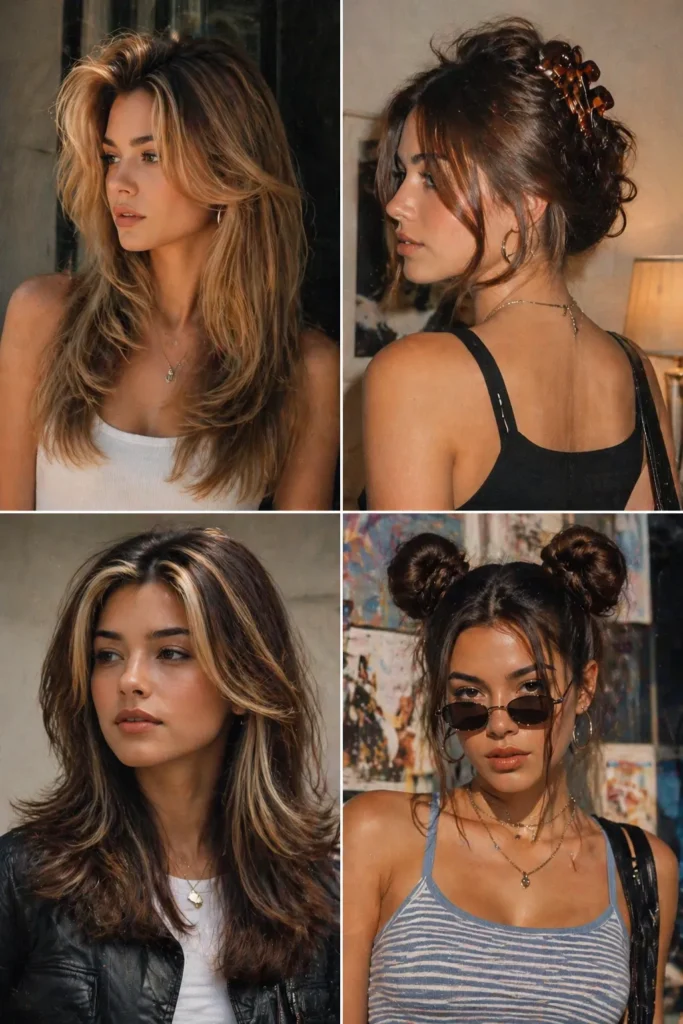 90s-inspired fashion and hairstyles