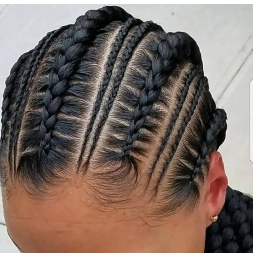 Alternating Thick Thin Cornrows