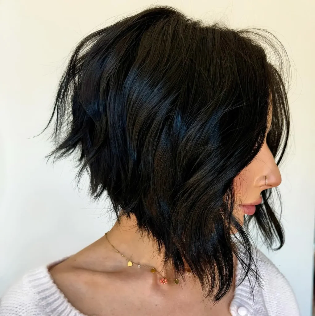 Angled Choppy Bob Layers