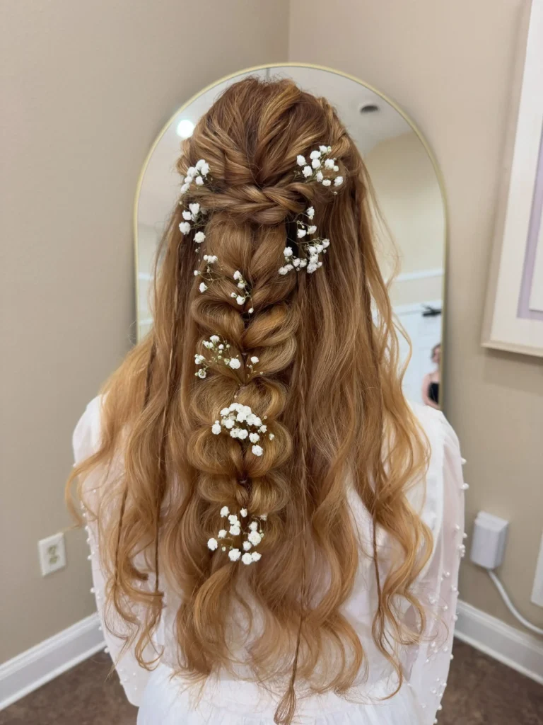 Baby’s Breath Braided Cascade