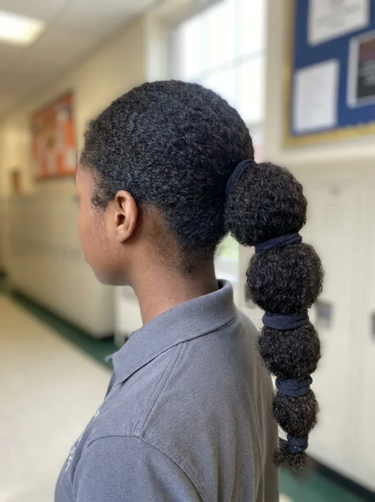 Banded Bubble ponytail