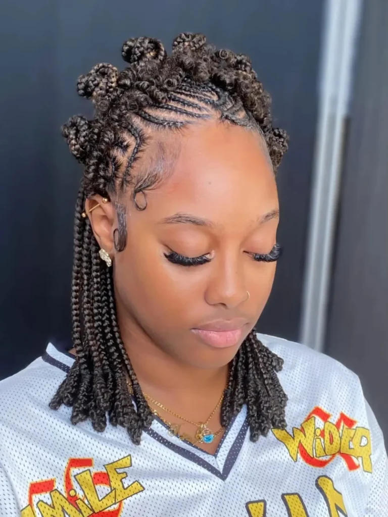 Bantu Crown Fulani Braids