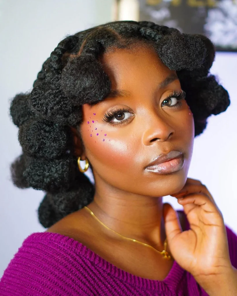 Bantu Puff Updo