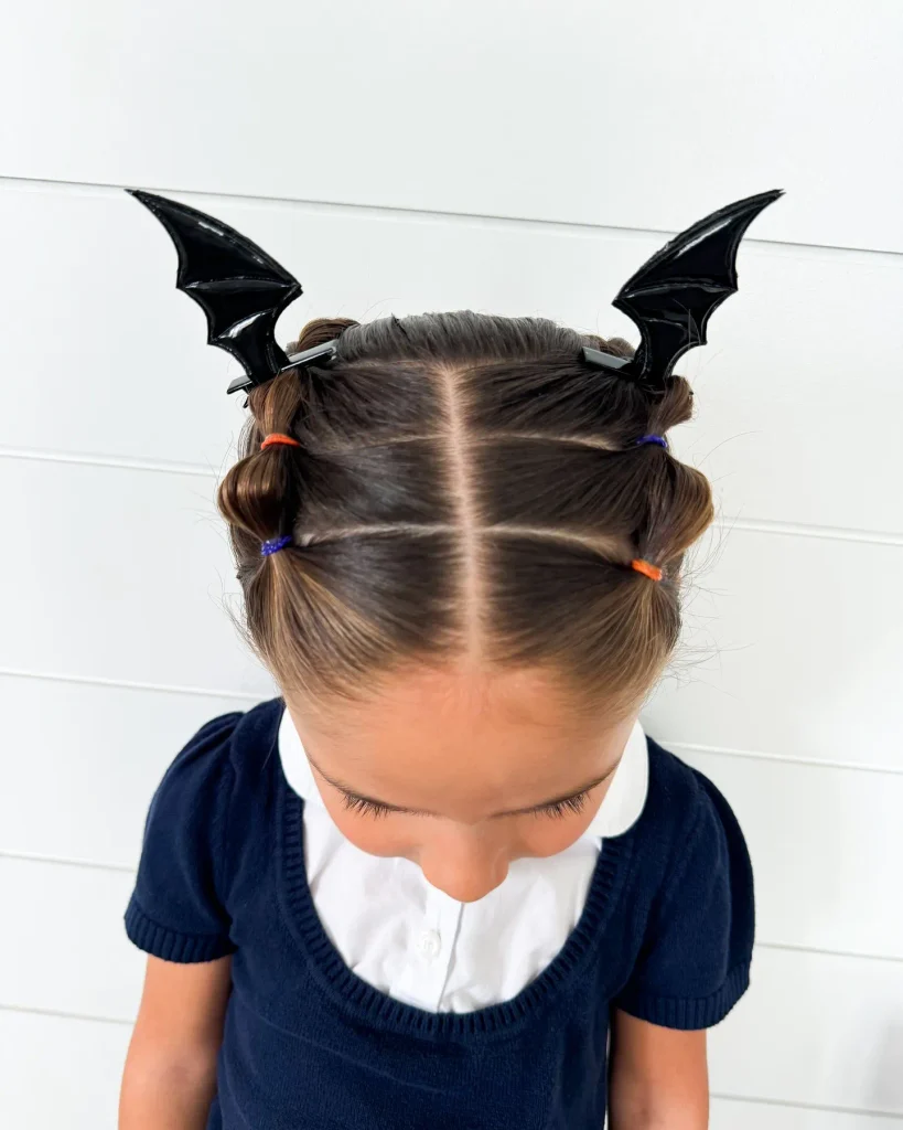 Bat Wing Bubble Pigtails