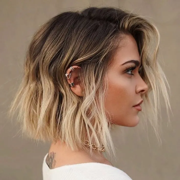 Beach Wave Choppy Bob Style