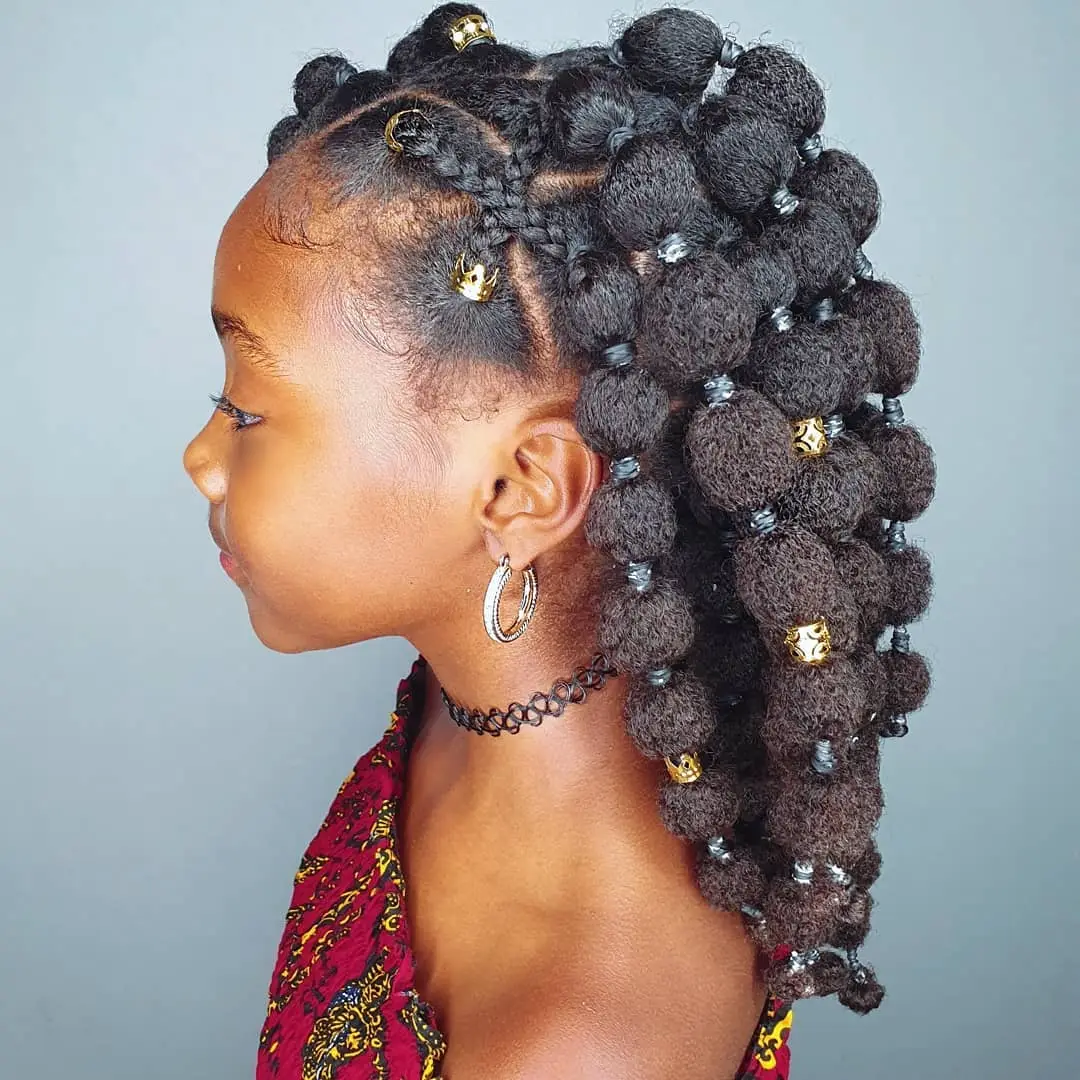 Beaded Afro Bubble Braids