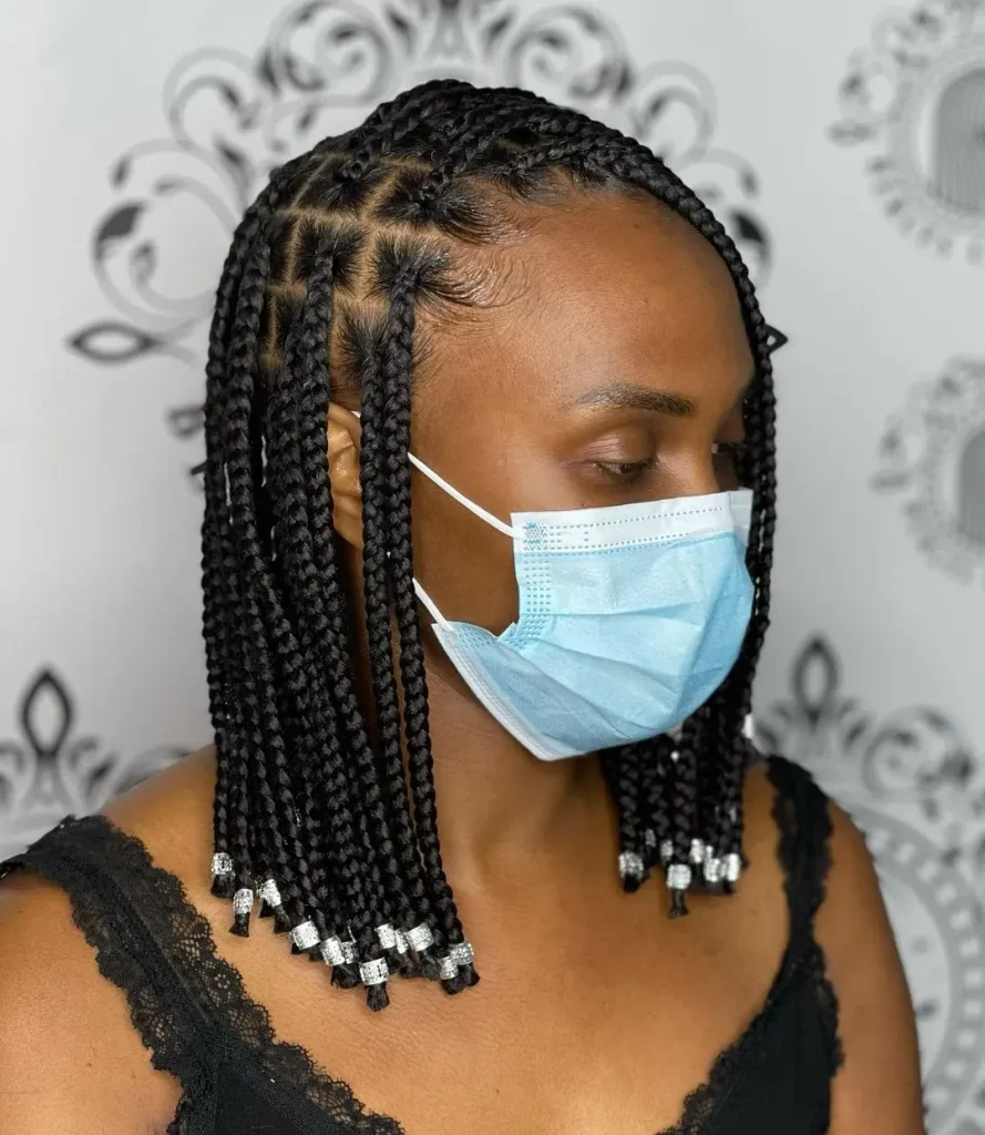 Beaded Bob Box Braids