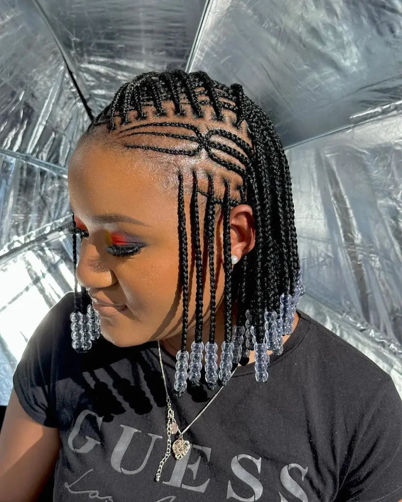 Beaded Cornrow Bob