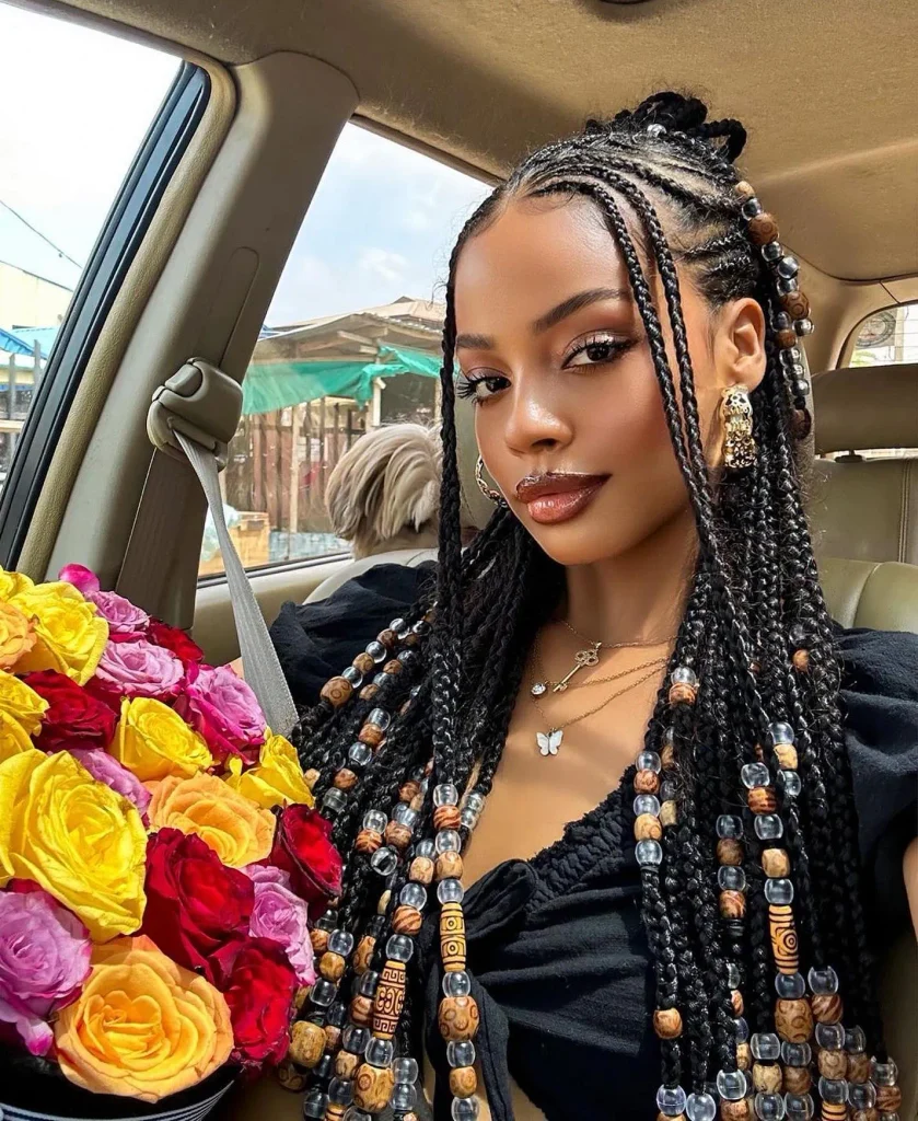 Beaded Fulani Box Braids