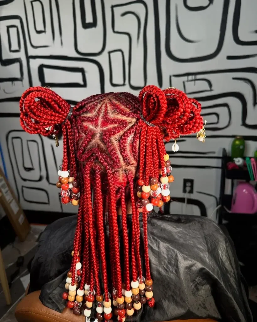 Beaded Star Part Braids