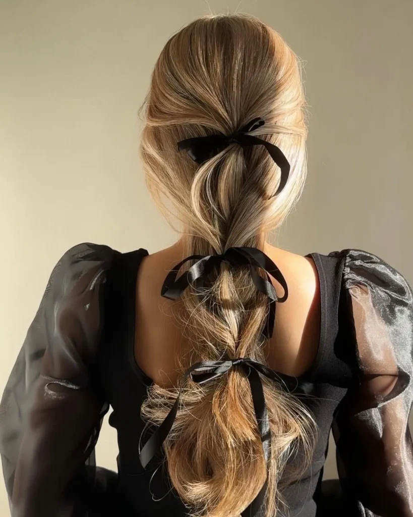 Black Ribbon Bubble Pony