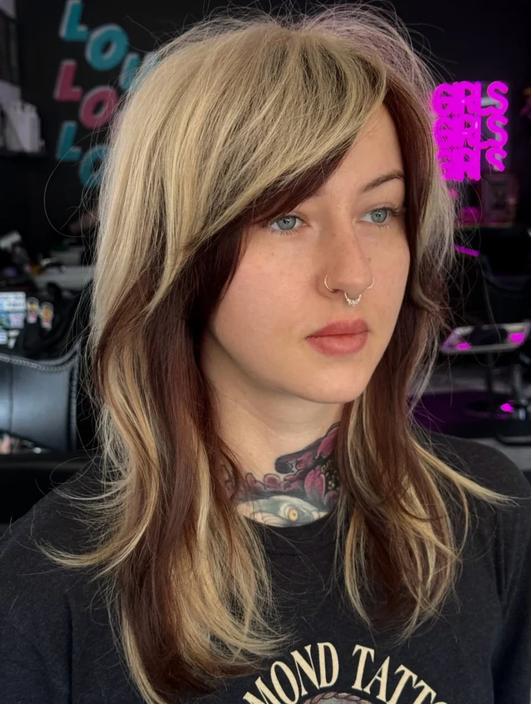 Blonde Face-Framing Shag