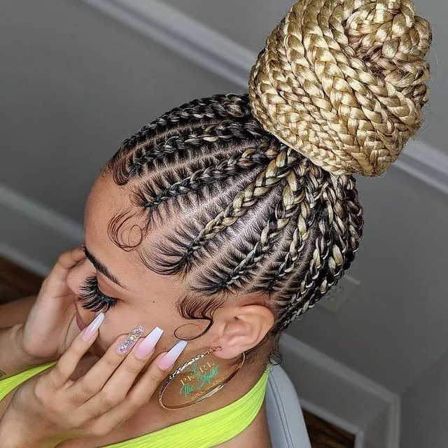 Blonde Jumbo Braided Bun