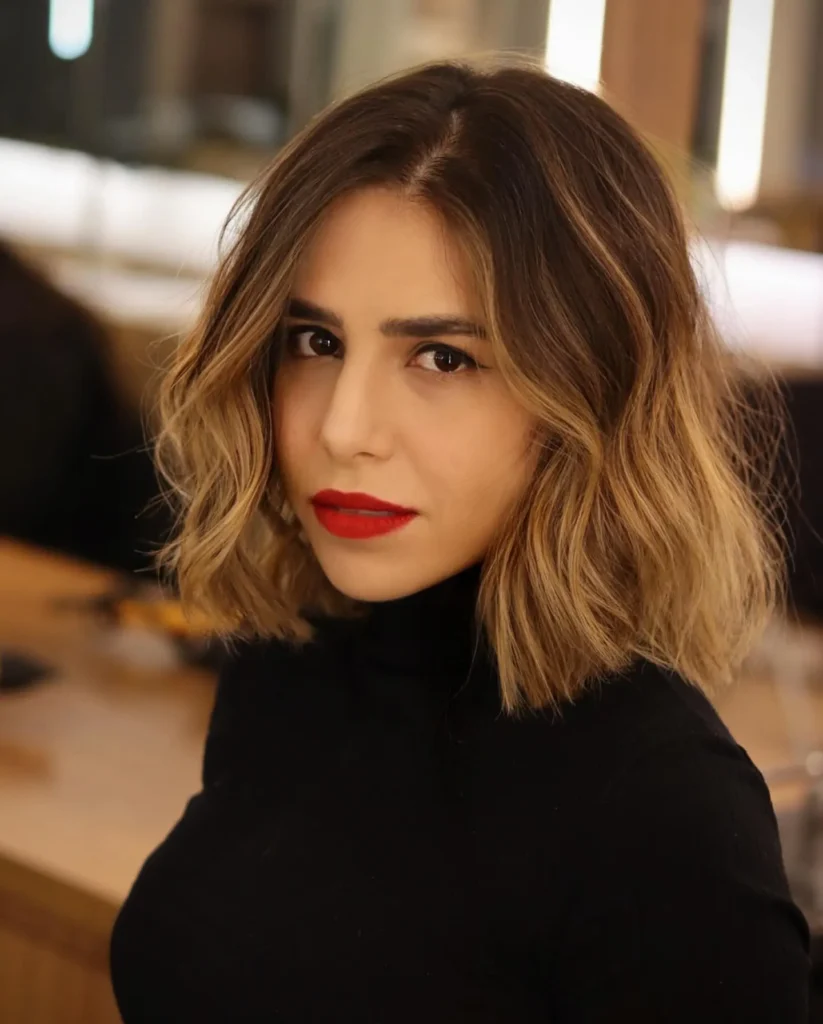 Blonde Wavy Italian Bob