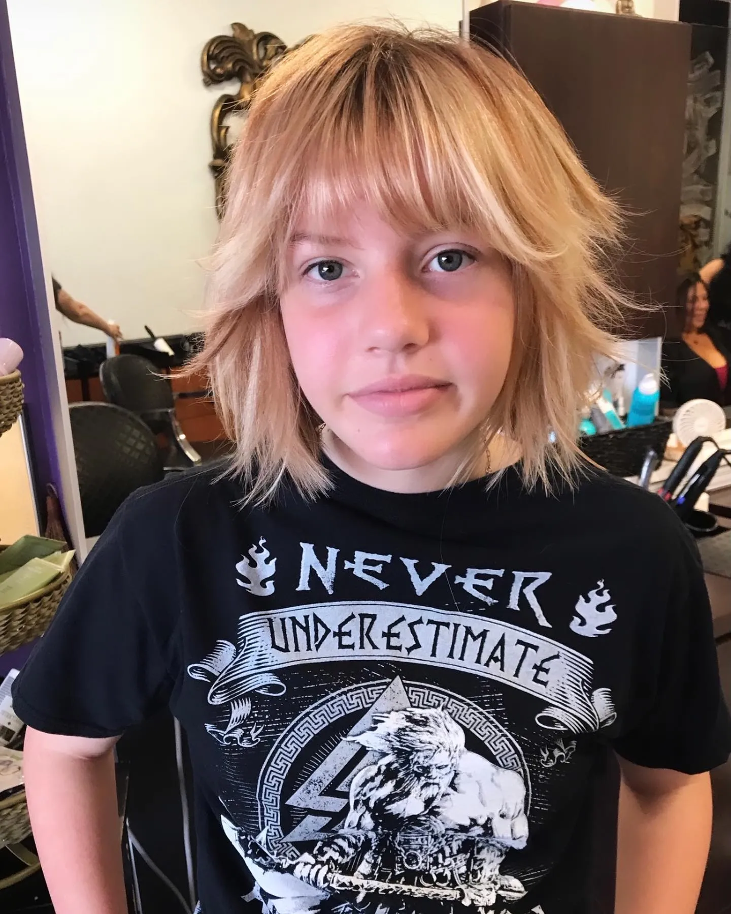 Blonde Wispy Shaggy Bob