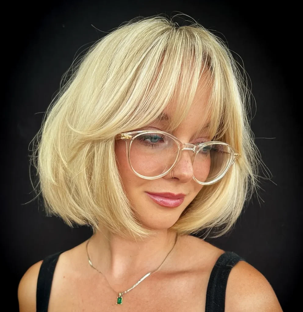 Blunt Blonde Glass Bob