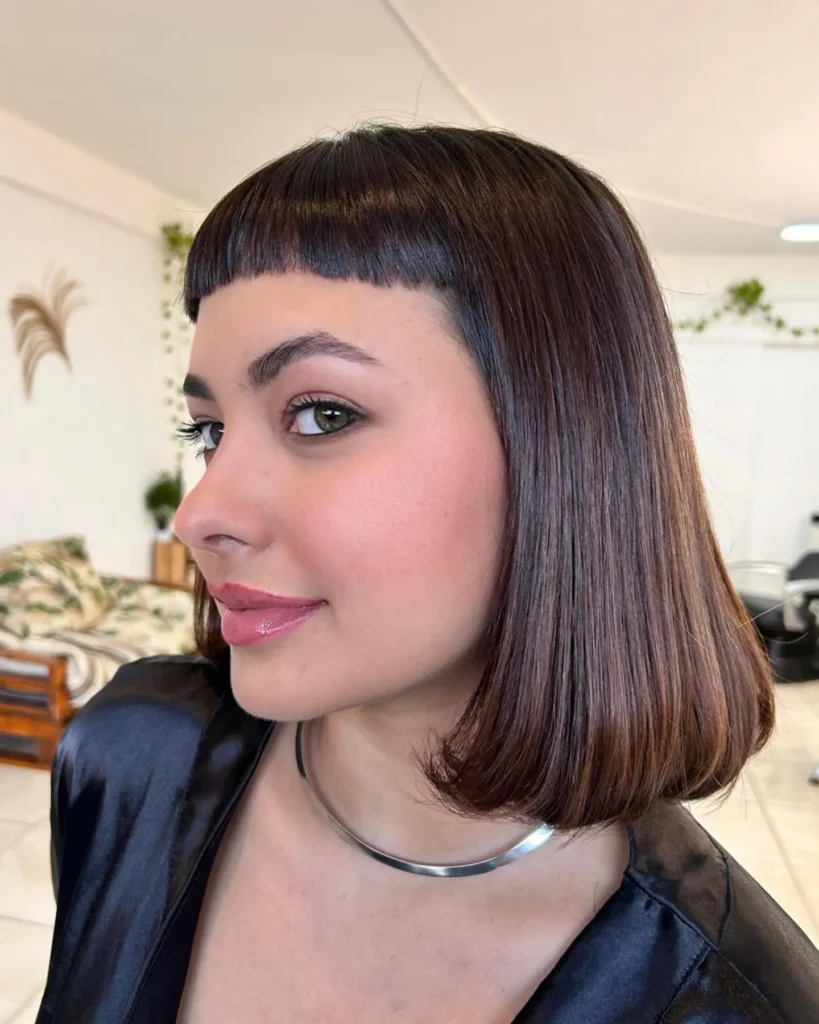 Blunt Fringe Italian Bob