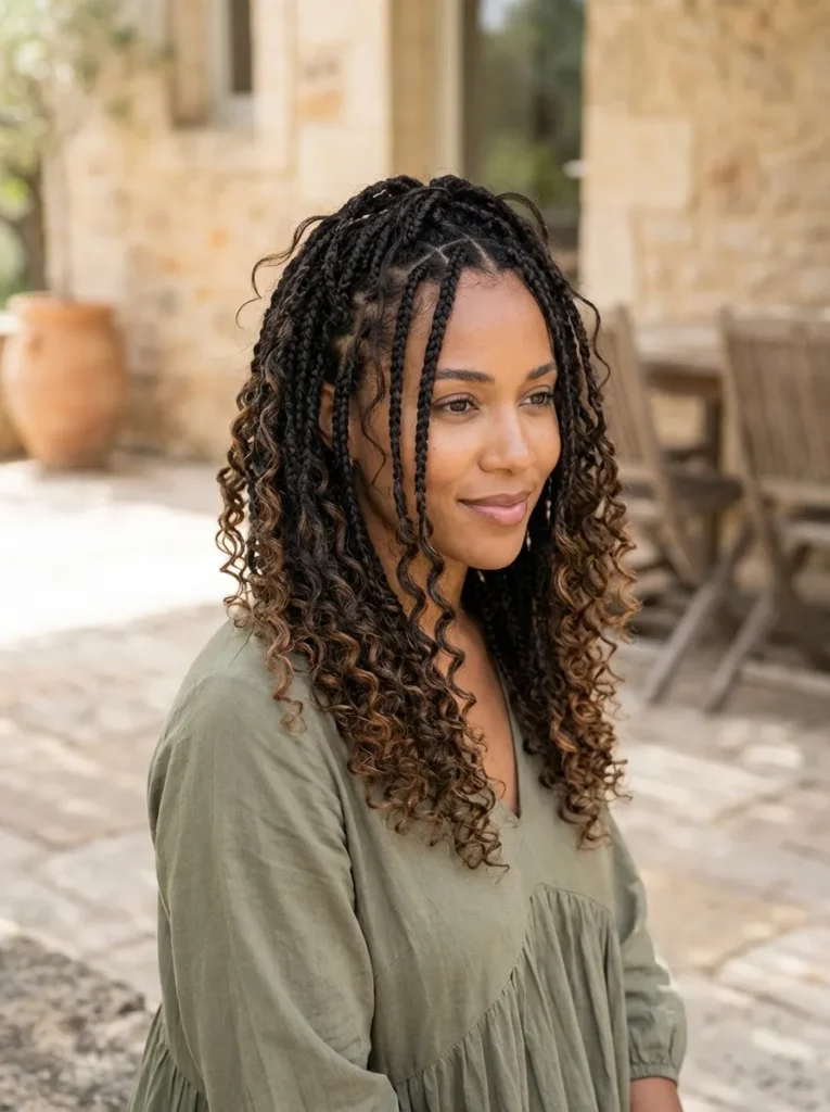 Boho French Curl Braids