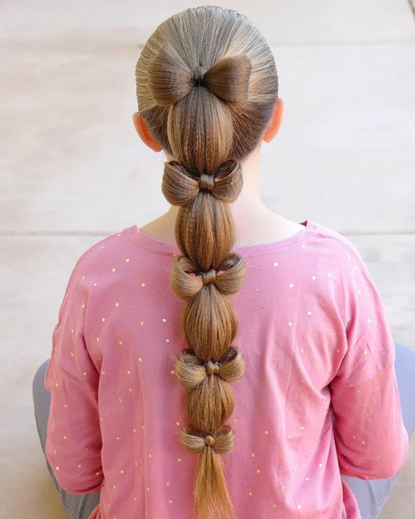 Bow Bubble Ponytail