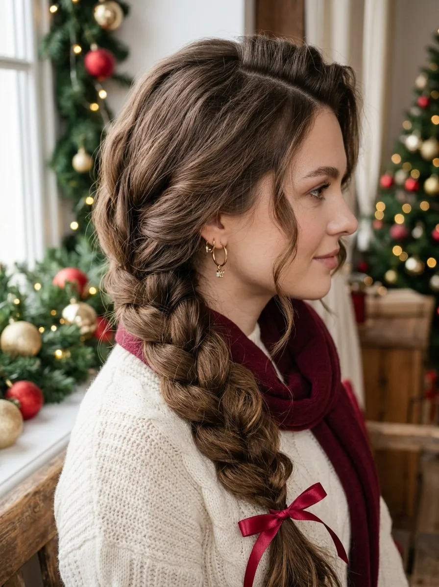 Bow Tied Side Braid