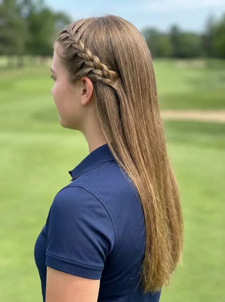 Braided Bangs Side Tuck