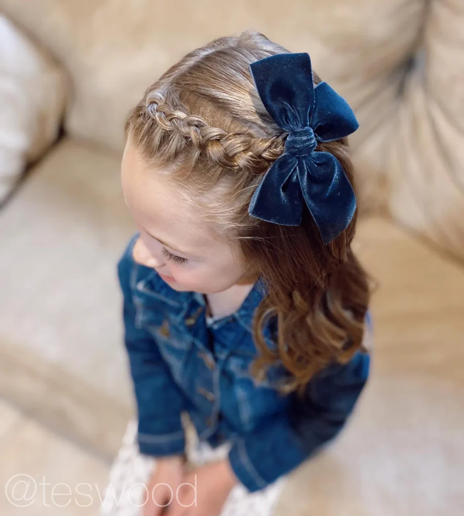 Braided Bow Side Sweep
