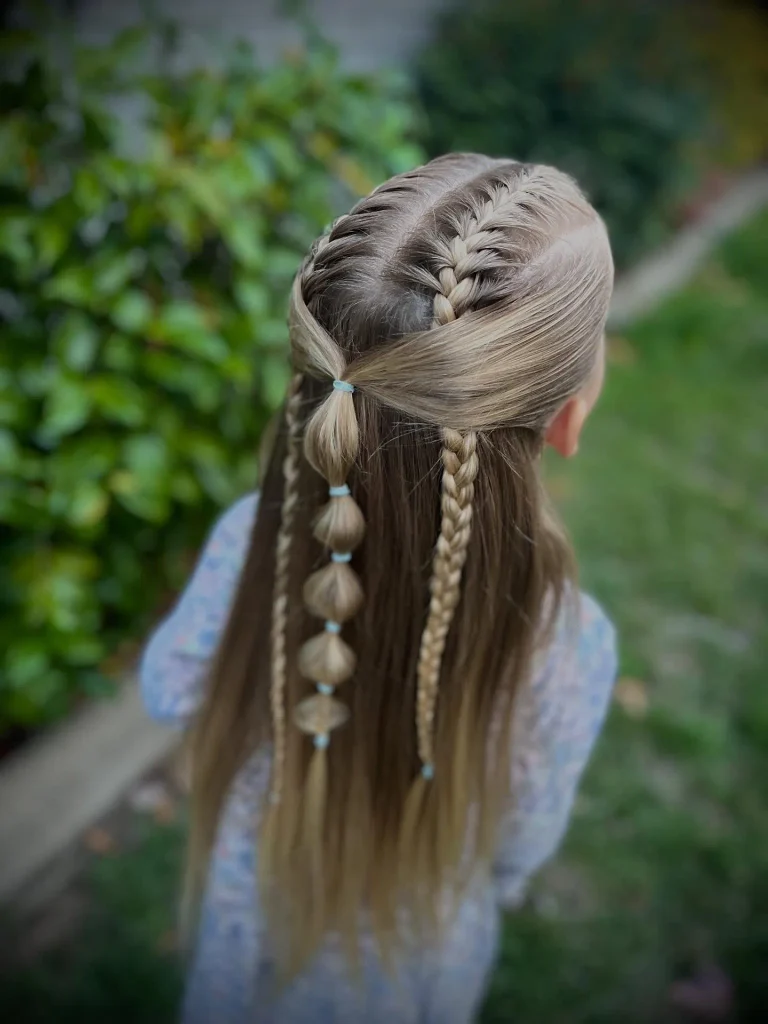 Braided Bubble Half-Up