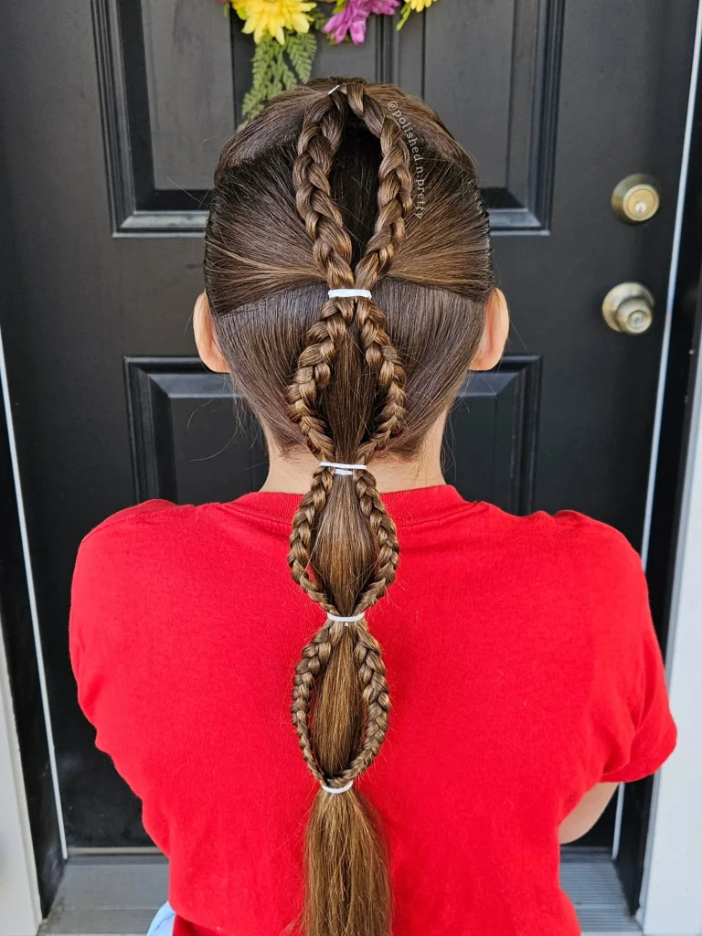 Braided Bubble Ponytail