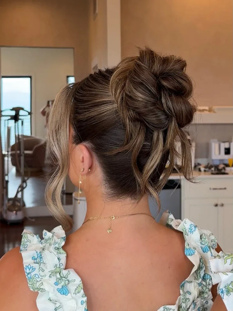 Braided Bun With Tendrils