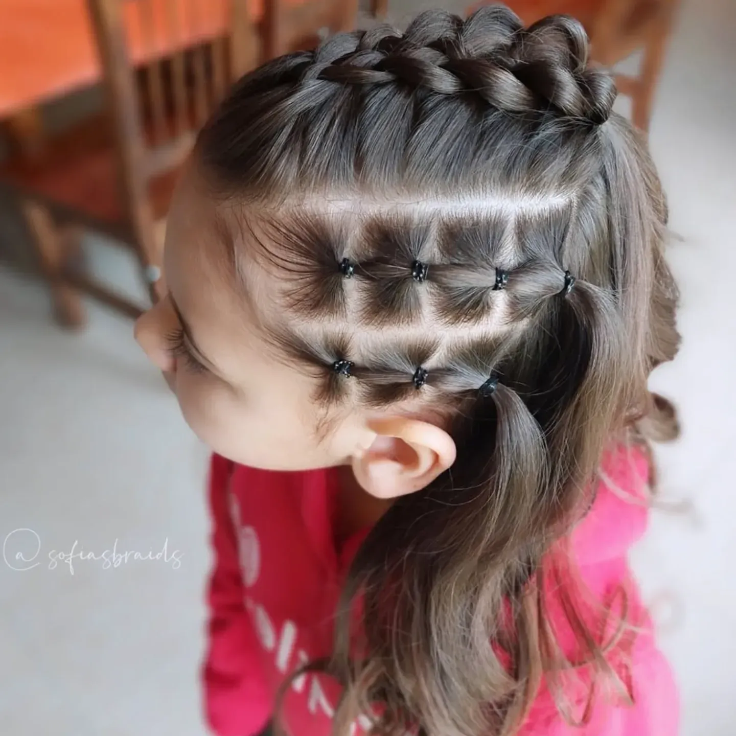 Braided Crown Bubble Ponytail