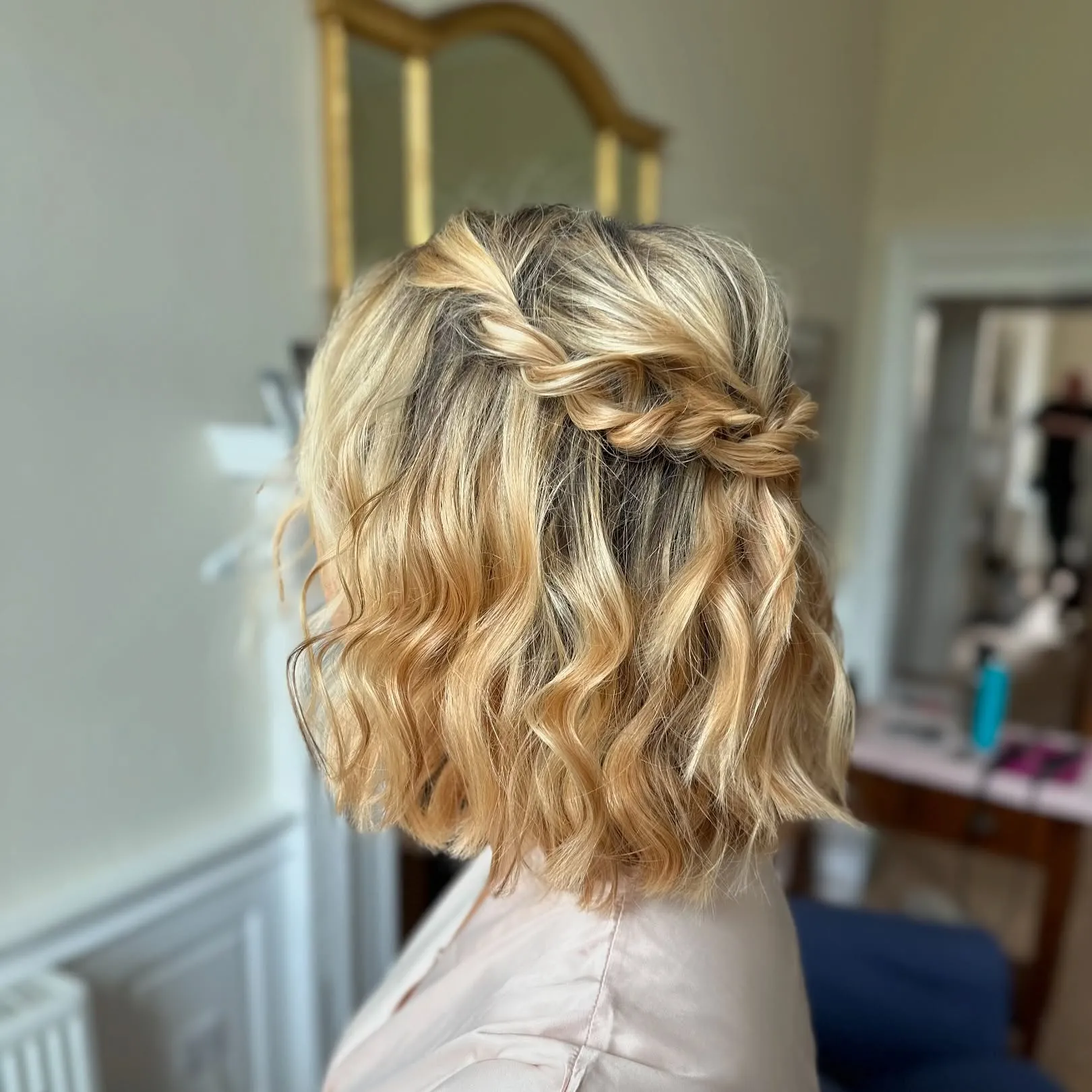 Braided Crown Textured Bob