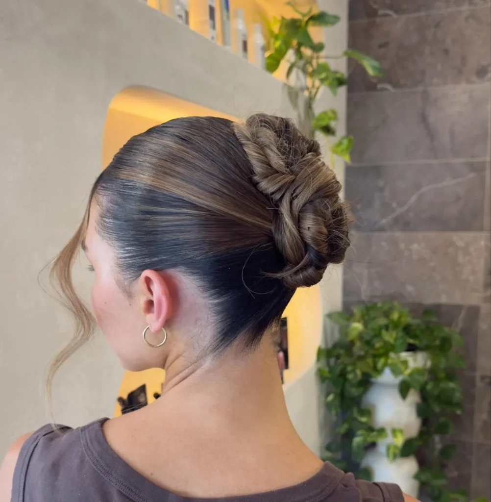 Braided Halo Bun