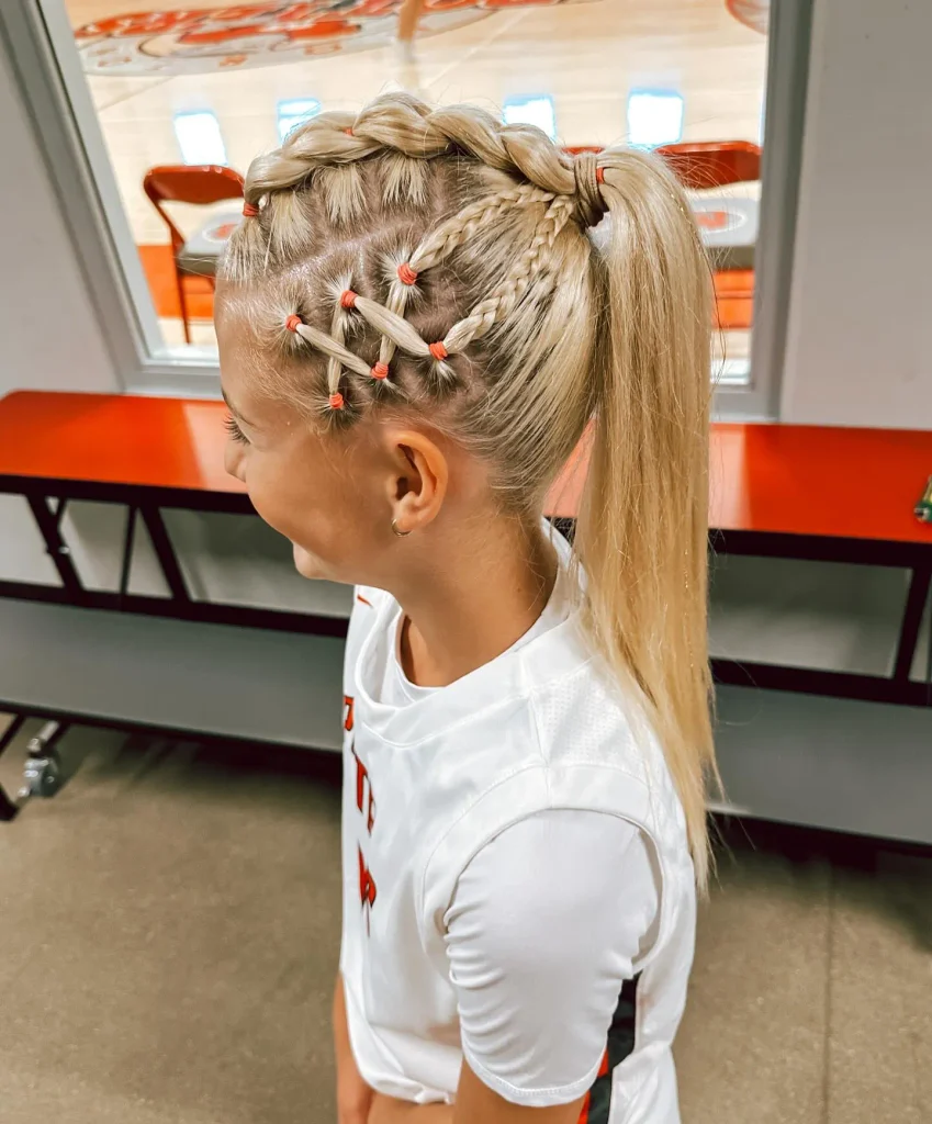 Braided High Cheer Ponytail