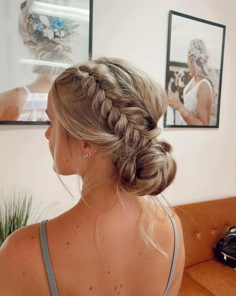 Braided Low Bun Elegant Style