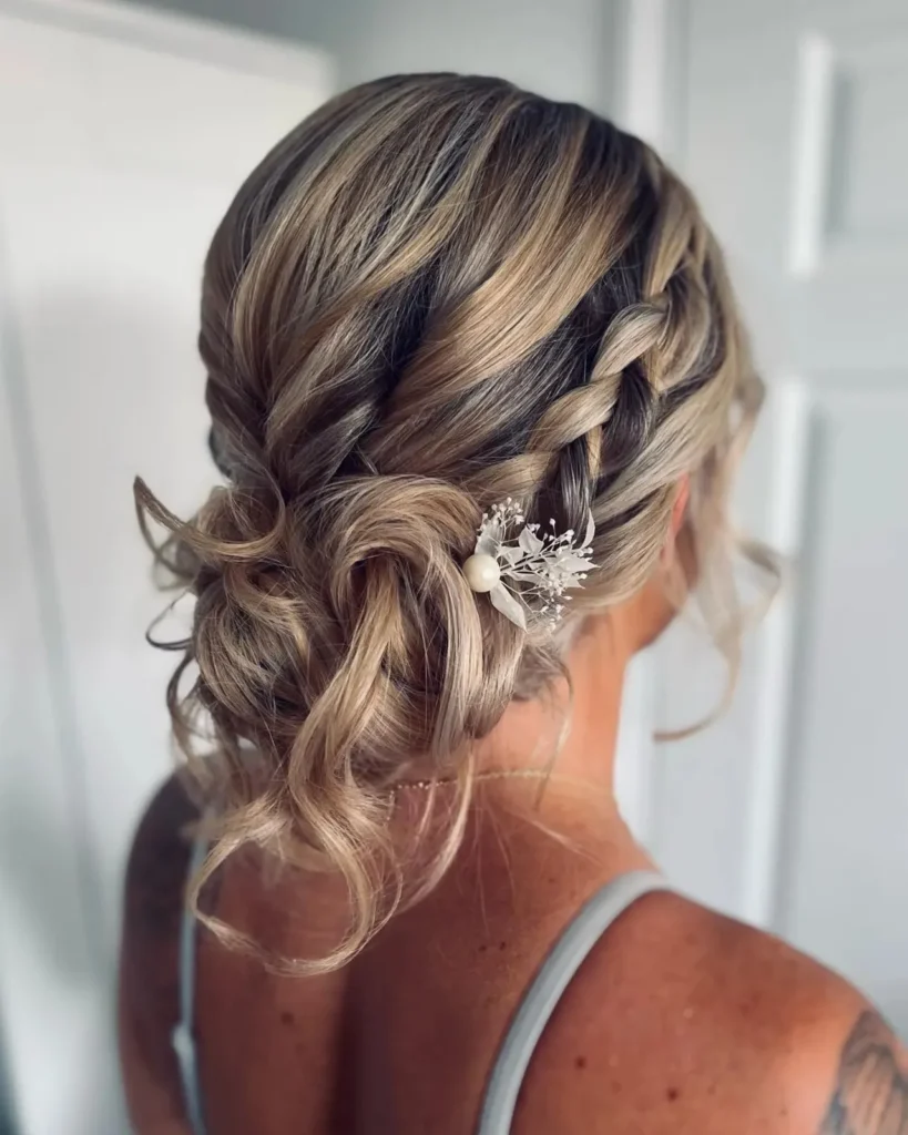 Braided Low Bun Soft Glam