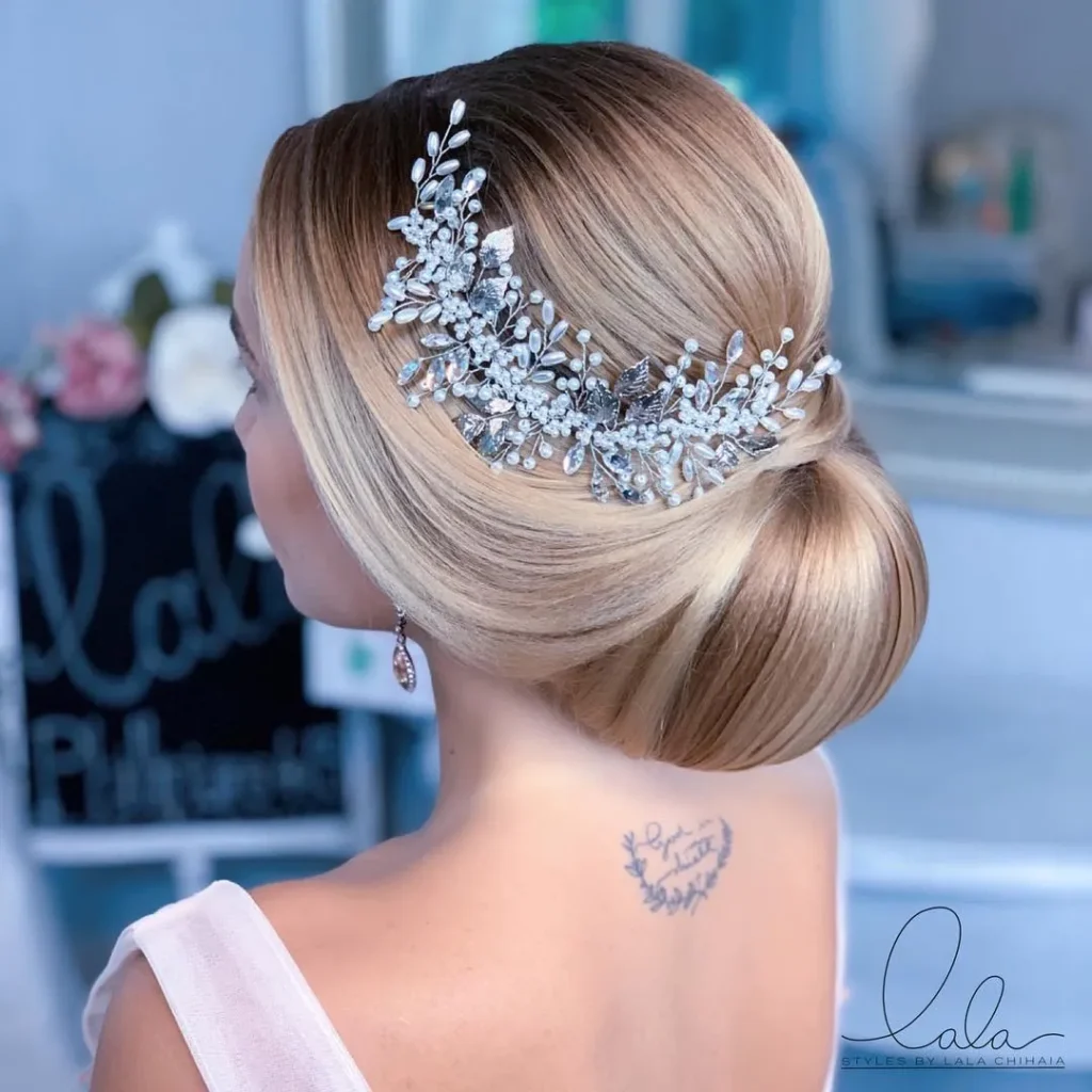Bridal Sleek Roll Bun Updos