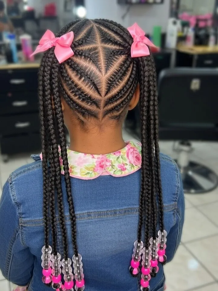 Butterfly Wing Cornrow Pigtails
