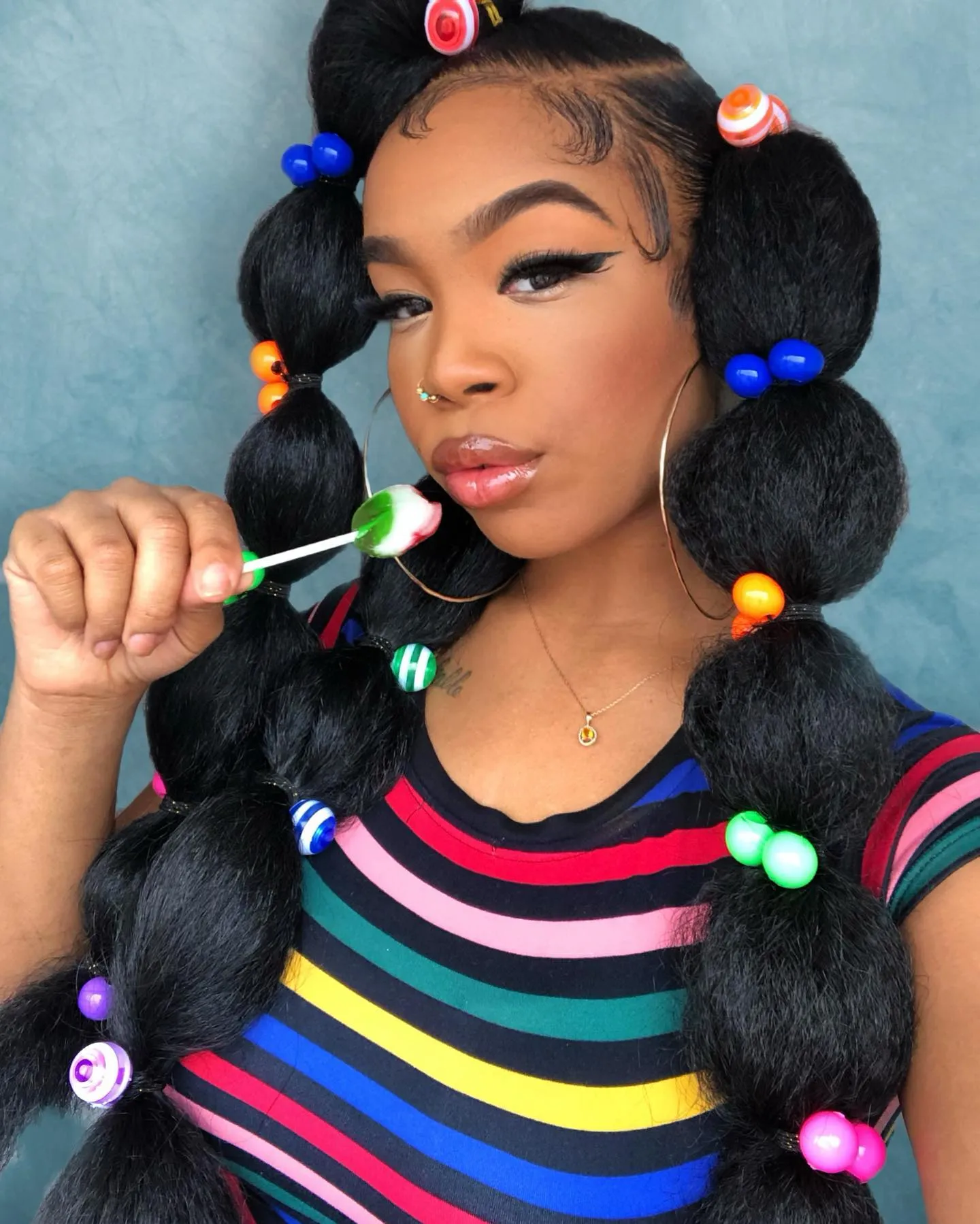 Candy Bead Bubble Pigtails