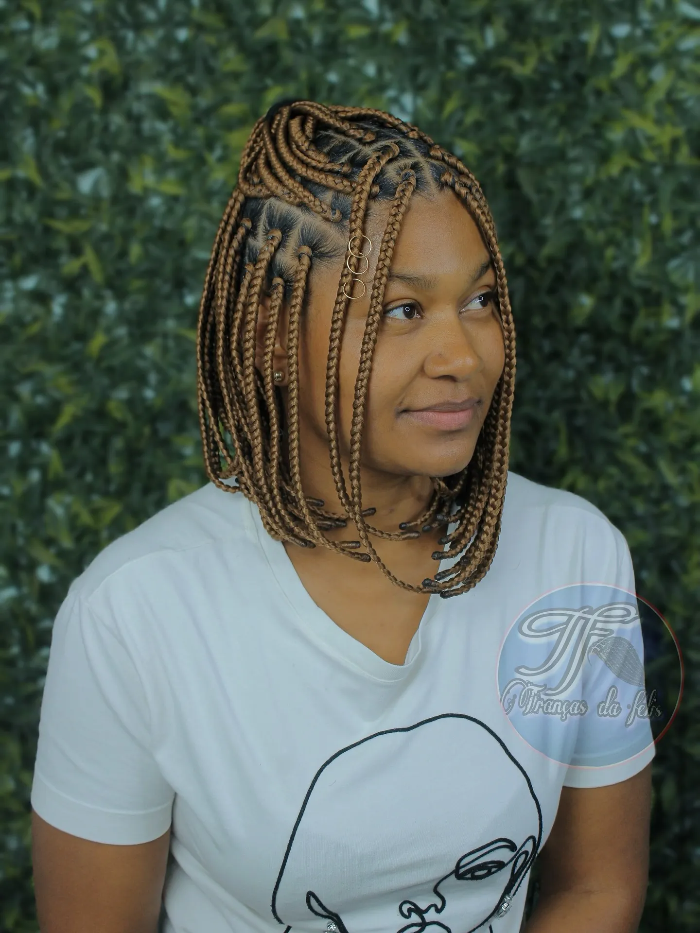 Caramel Box Braid Bob