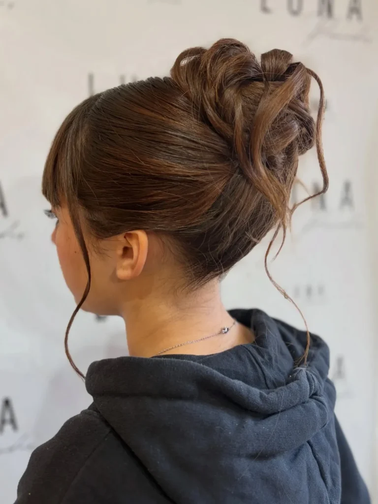 Casual Lifted Loose Bun Updos
