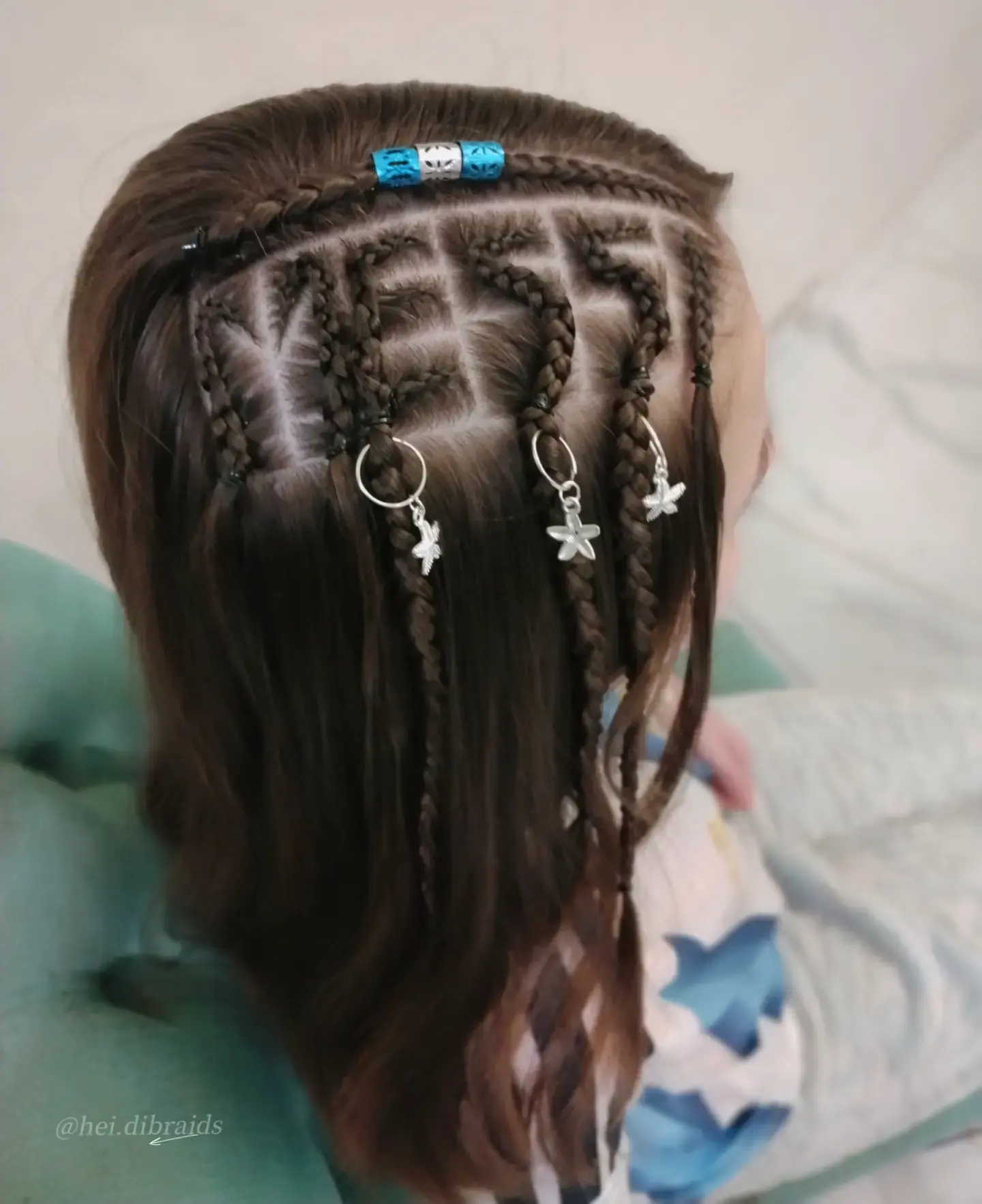 Charm Decorated Micro Braids