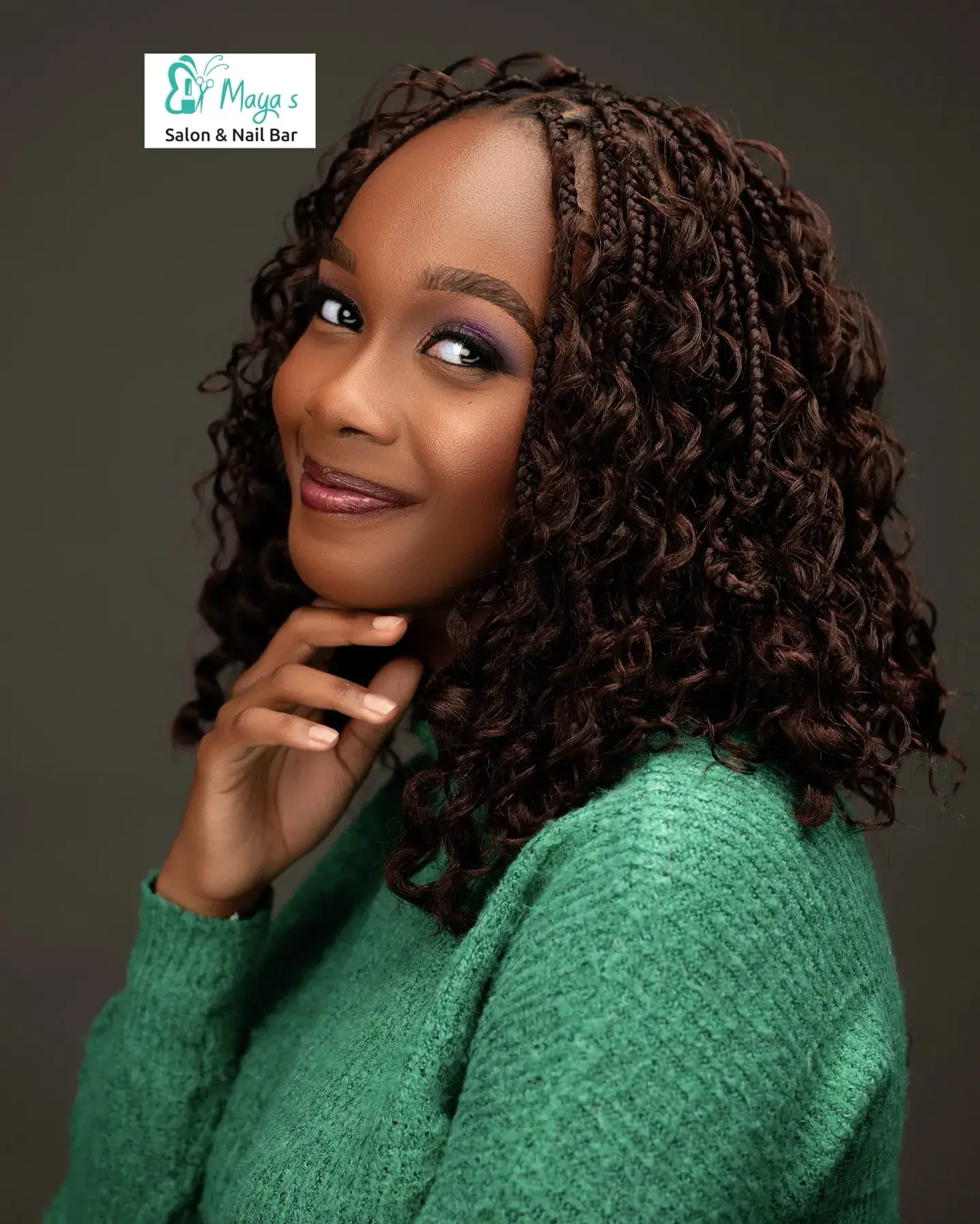 Chocolate Curly Goddess Braids