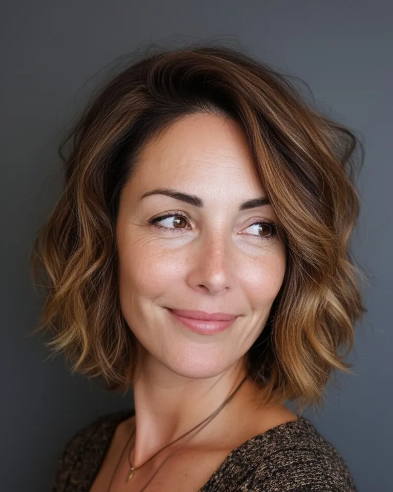 Choppy Bob with Soft Waves