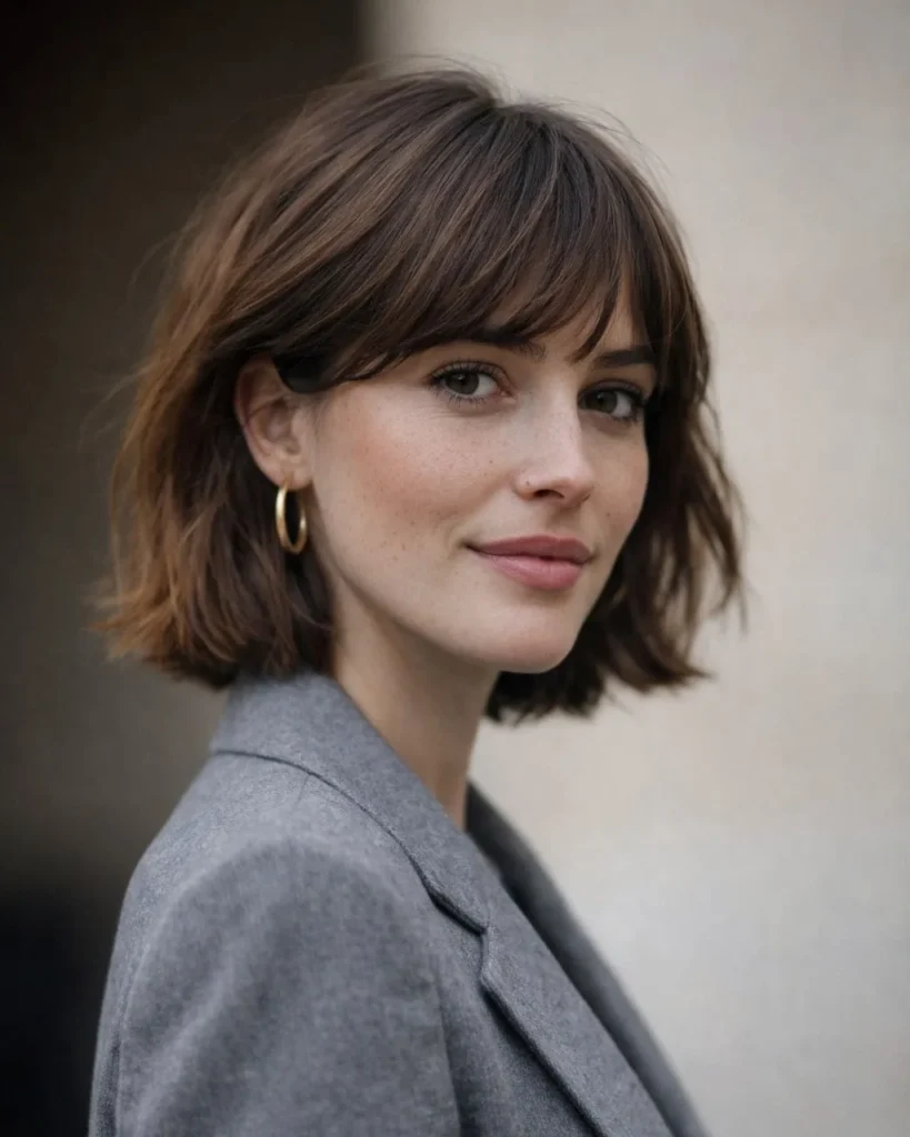Choppy Bob with Wispy Fringe