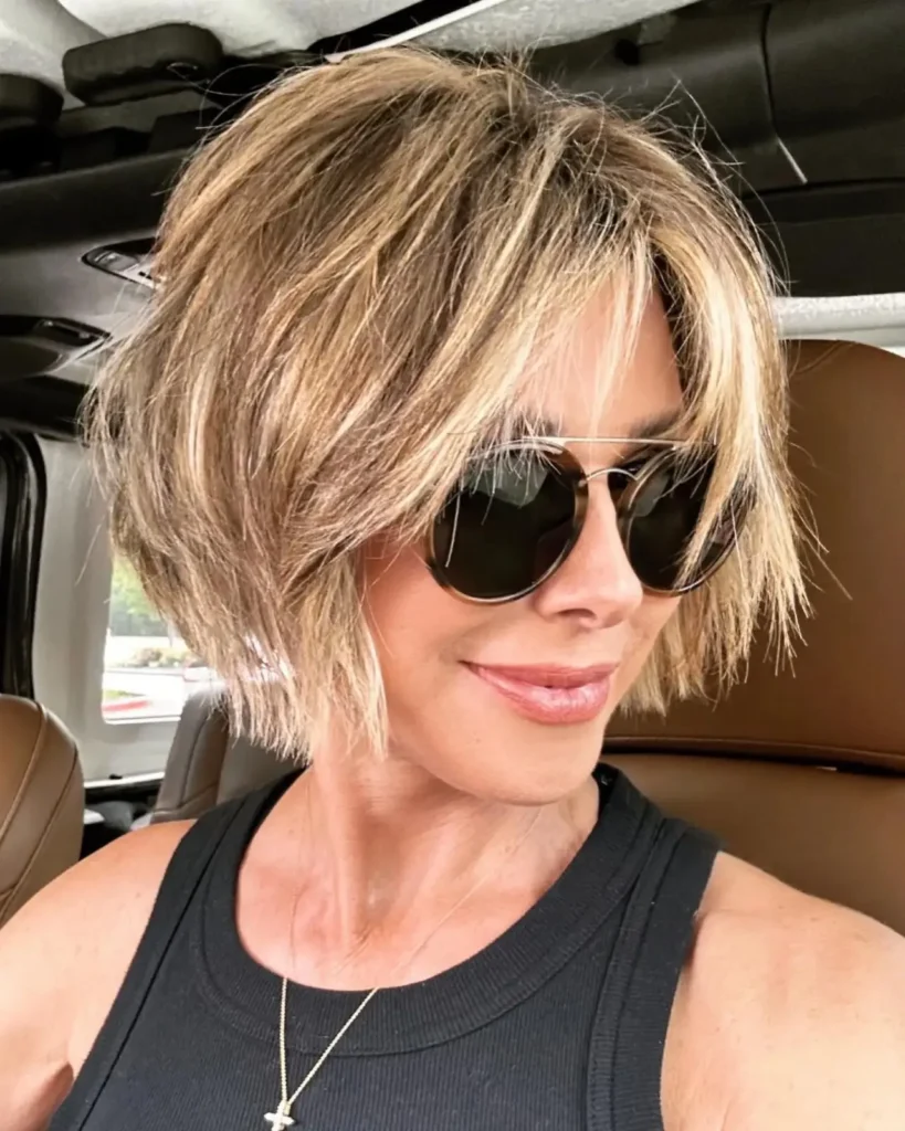 Choppy Textured Layered Bob