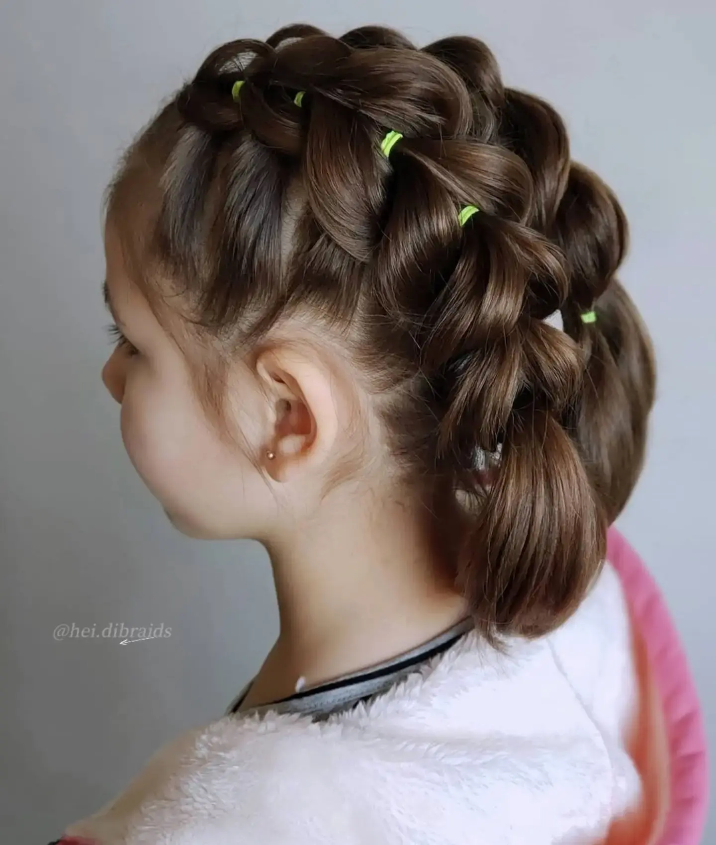 Chunky Bubble Braid Ponytail